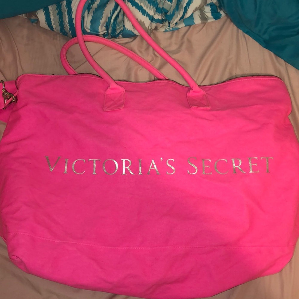 Victoria’s Secret neon pink bag